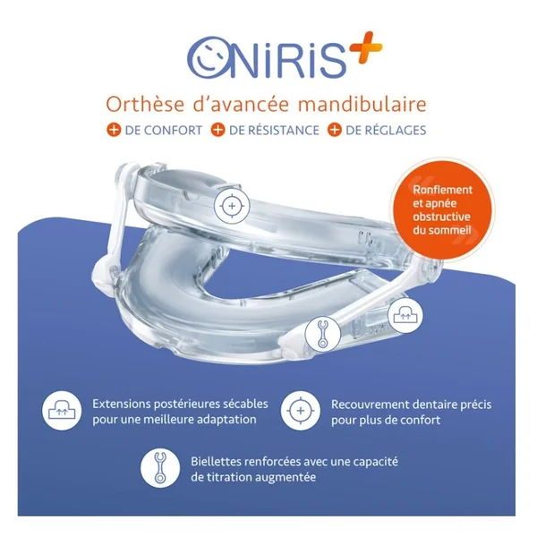 Orthèse Oniris Plus • Bruxisme, ronflement et apnée du sommeil