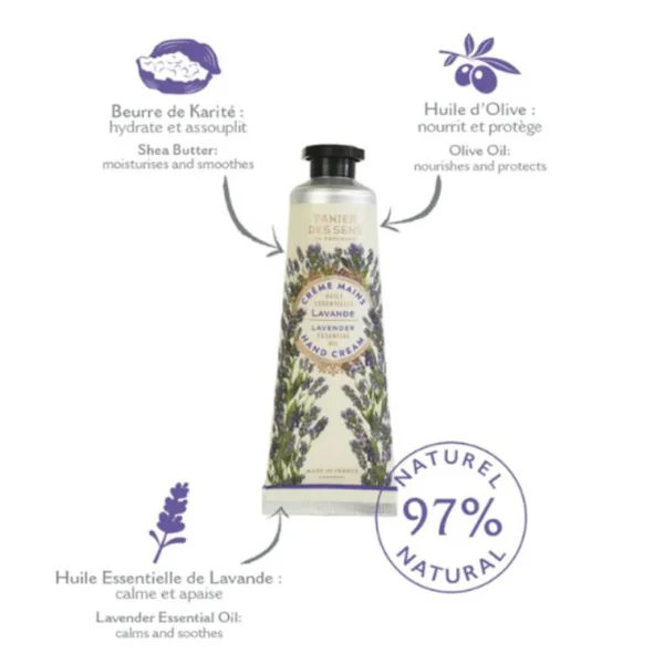 Panier des Sens - Collection Soin des Mains Crèmes Mains Verveine, Rose et Lavande