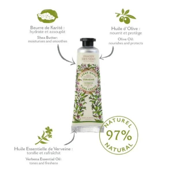 Panier des Sens - Collection Soin des Mains Crèmes Mains Verveine, Rose et Lavande