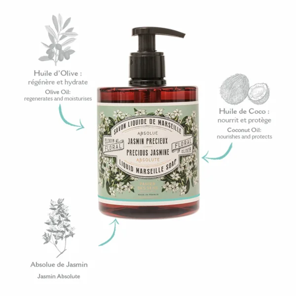 Panier des Sens - Savon liquide de Marseille Jasmin Précieux
