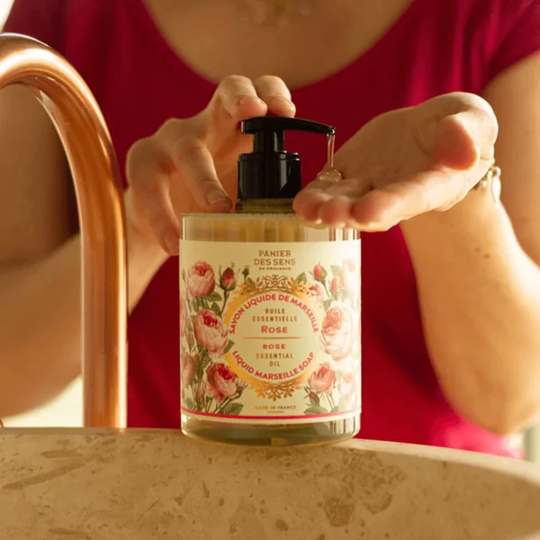 Panier des Sens - Savon liquide de Marseille Rose restructurante