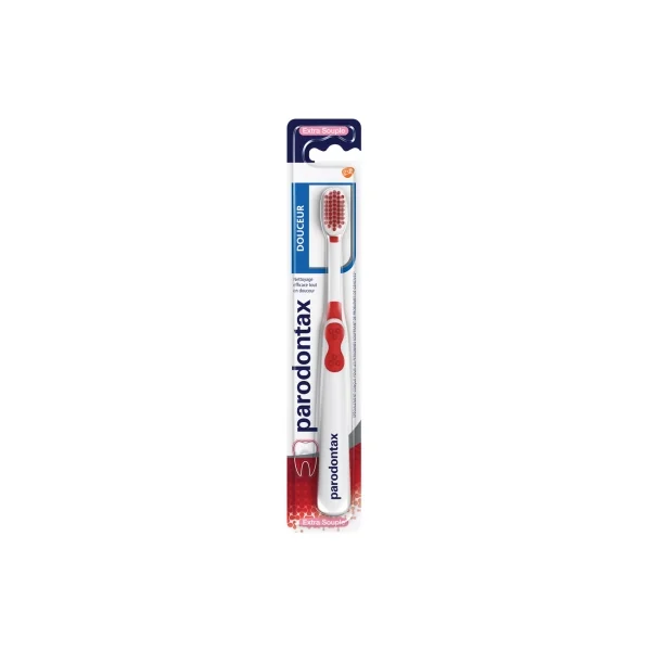 Parodontax Brosse à Dents Douceur Extra Souple - Couleur : Rouge