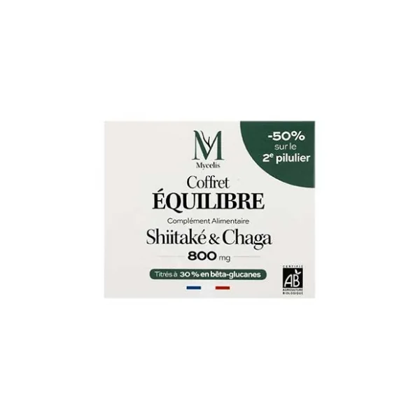 Phytalessence Coffret Equilibre Shiitaké Bio 60 Gélules + Chaga Bio 60 Gélules