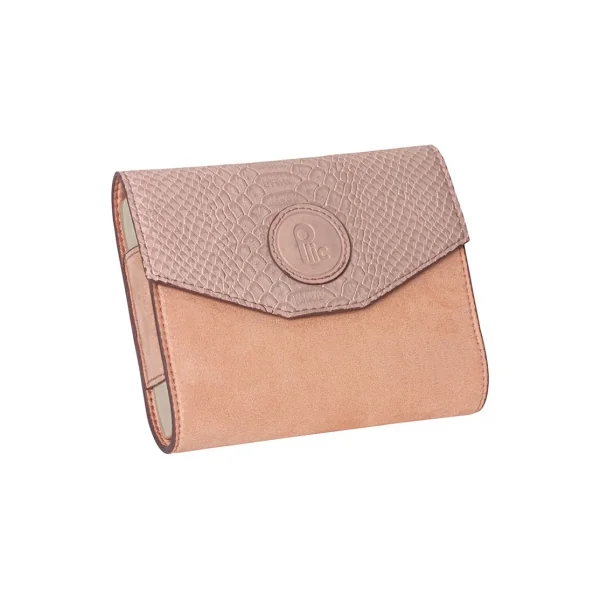 Plic Care Pilulier Hebdomadaire Slim - Couleur : Velours et Aspect Croco Rose