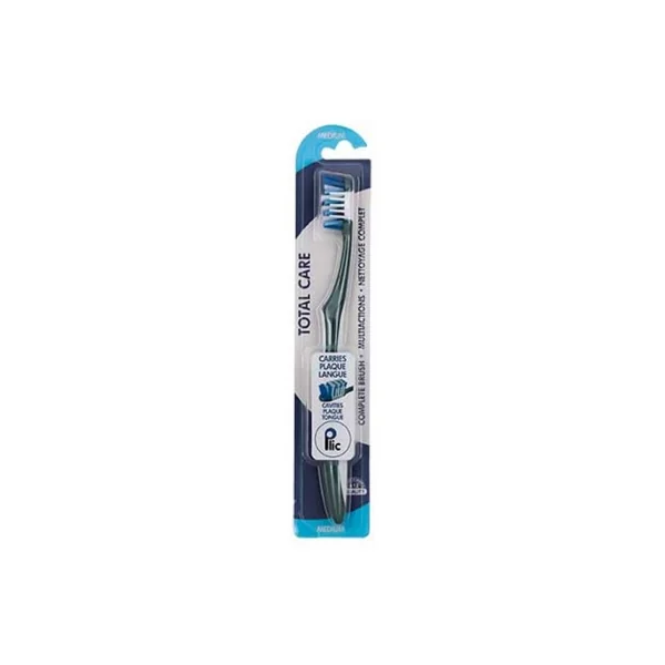 Plic Dental Total Care Brosse à Dents Medium - Couleur : Vert