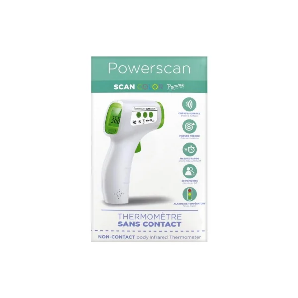 Powerscan Scan Color Thermomètre Sans Contact - Couleur : Pomme