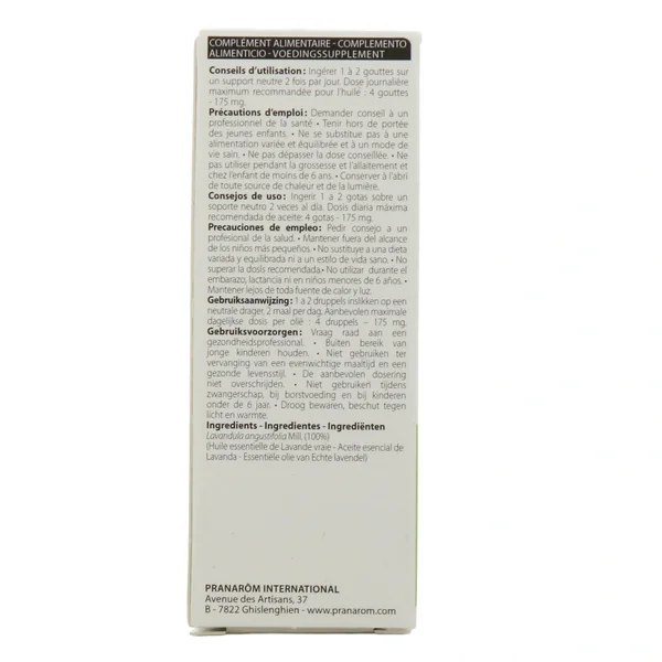 Pranarôm Huile Essentielle de Lavande Vraie