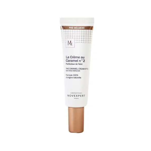 PRO-MELANINE - La Crème au Caramel N°2 Teinte Médium Dorée - Visage - Tous Types de Peaux, 30ml