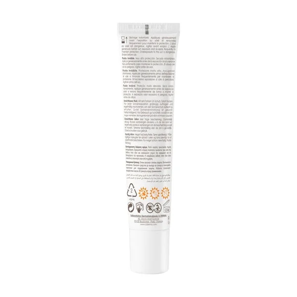 PROTECT - Fluide Solaire Invisible Très Haute Protection SPF50+ - Visage - Peaux Mixtes à Grasses, 40ml