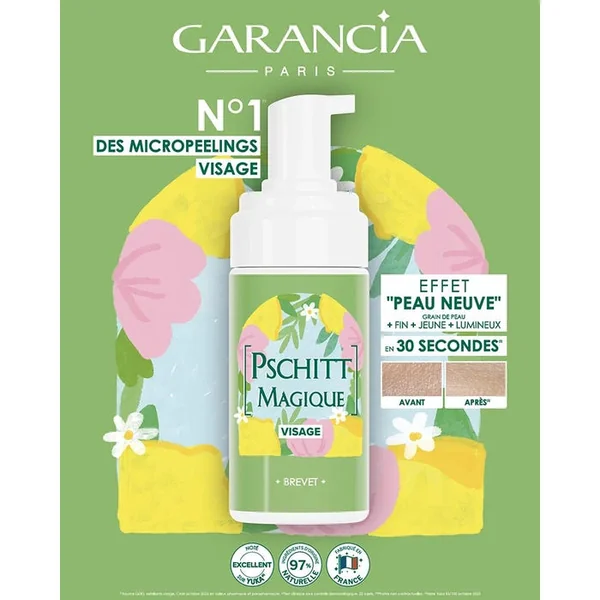 PSCHITT MAGIQUE - Micropeeling Sans Grain à Action Biologique - Visage - Tous Types de Peaux, 100ml