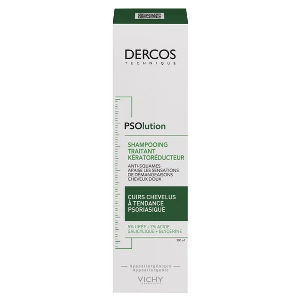 PSOlution - Shampooing Traitant Kératoréducteur Cuirs Chevelus à tendance Psoriasique, 200ml