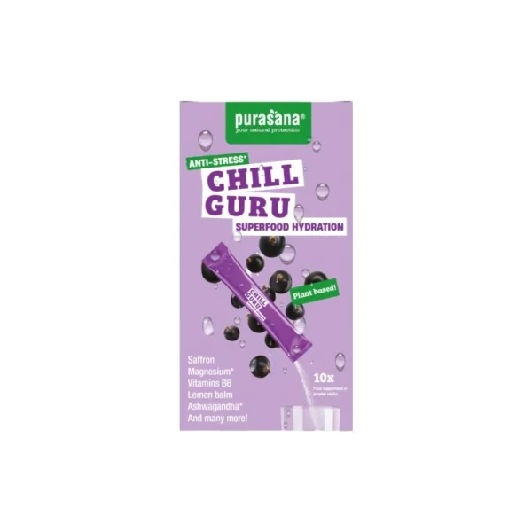 Purasana Superfood Hydratation Chill Guru 10 Sticks
