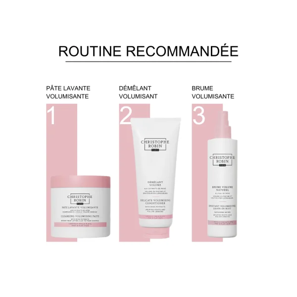 Pâte lavante volumisante aux extraits de rose 250 ml