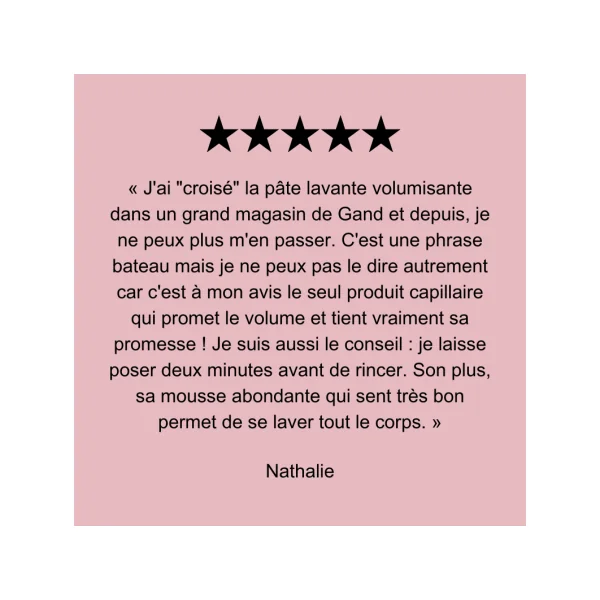 Pâte lavante volumisante aux extraits de rose 250 ml