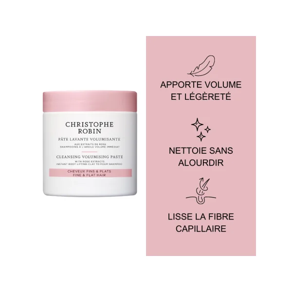 Pâte lavante volumisante aux extraits de rose 75 ml