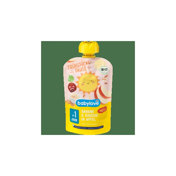 Quetschie Frühstückspause Apfel-Banane-Kirsch-Müsli recyclebar ab 1 Jahr, 100 g