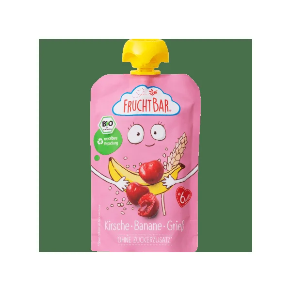 Quetschie Kirsche-Banane-Grieß, ab 6 Monaten, 100 g