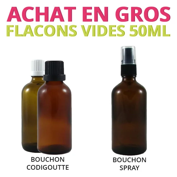 Rack - Flacon 50ml verre ambré