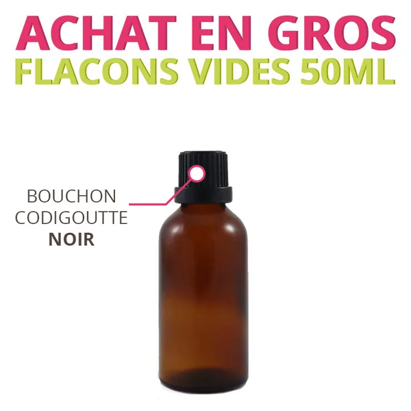 Rack - Flacon 50ml verre ambré