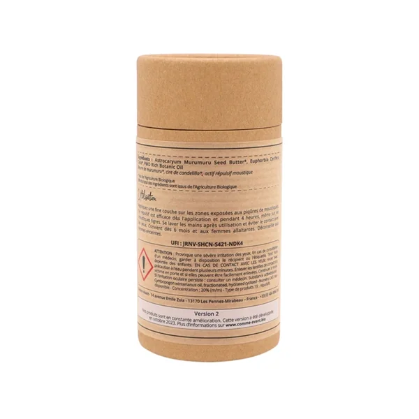 Répulsif anti-moustique solide au beurre de Murumuru