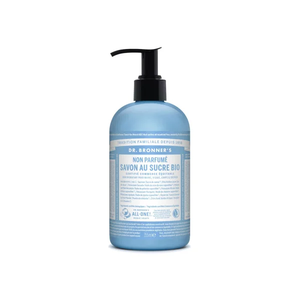 Savon Liquide Au Sucre Bio Non parfumé Dr Bronner's 355ml
