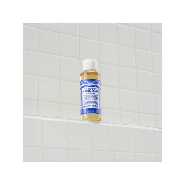 Savon liquide menthe poivrée Dr Bronner's 100ml