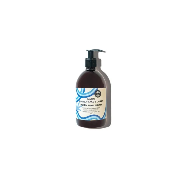 Savon mains, visage et corps - menthe super poivrée - 500 ml