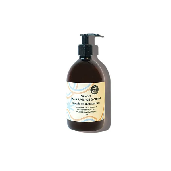 Savon mains, visage et corps - simple et sans parfum - 500 ml
