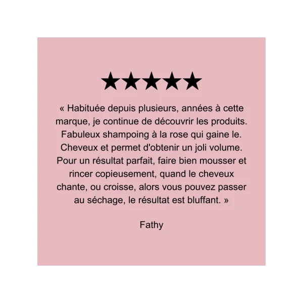 Shampoing délicat volume aux extraits de rose 250 ml