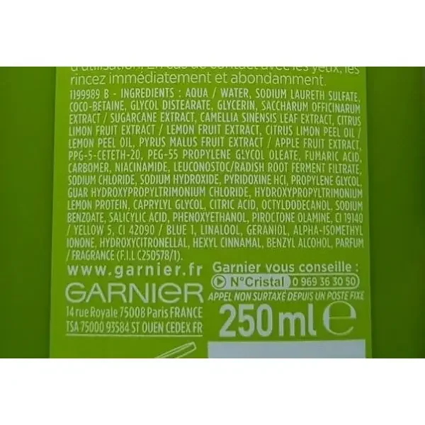 Shampooing Fortifiant Antipelliculaire 250ml Fructis de Garnier