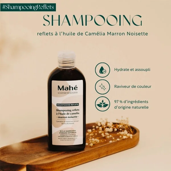 Shampooing reflets marron-noisette