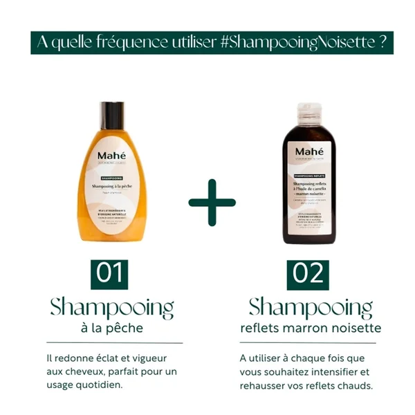 Shampooing reflets marron-noisette