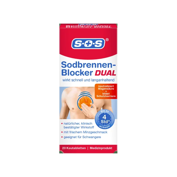 Sodbrennen Blocker DUAL Kautabletten, 20 St