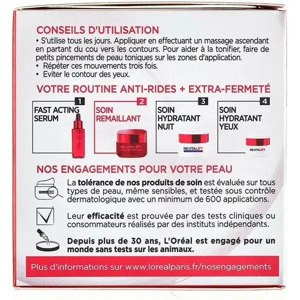 Soin Anti-ge Remaillant Anti-Rides & Extra-Fermeté Visage, Contours et Cou de L'Oréal Paris