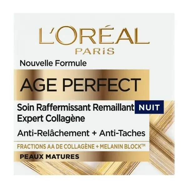 Soin Nuit Ré-Hydratant Anti-Relâchement & Anti-Tâches Age Perfect de L'Oréal Paris