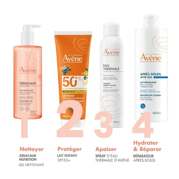 SOLAIRE - Lait Enfant SPF50+ - Visage et Corps - Peaux Sensibles, 250ml