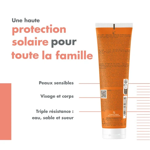 SOLAIRE - Lait SPF50 - Visage et Corps - Peaux Sensibles, 100ml