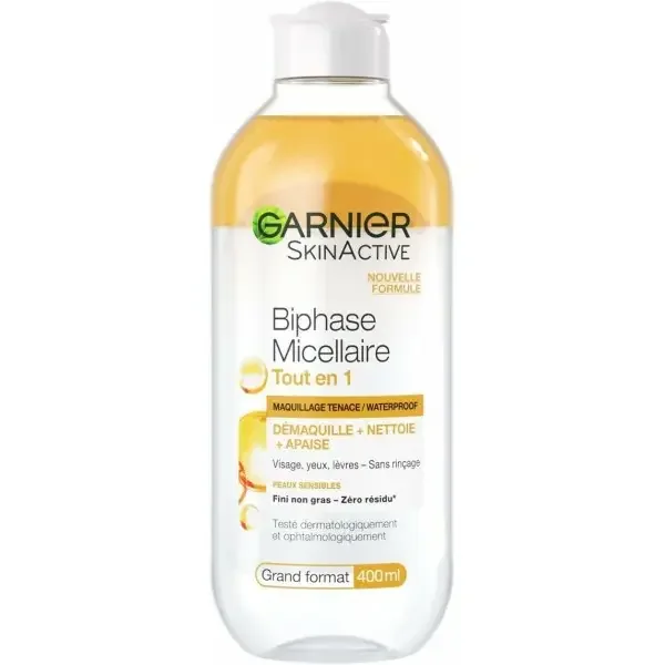 Solution Micellaire Biphase Tous Types de Peaux Tout-en-1 de Garnier