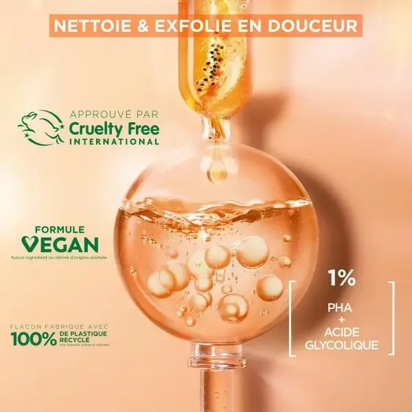 Solution Micellaire Peeling Doux Tout-En-1 Nettoie + Démaquille + Exfolie En Douceur de GARNIER SKINACTIVE