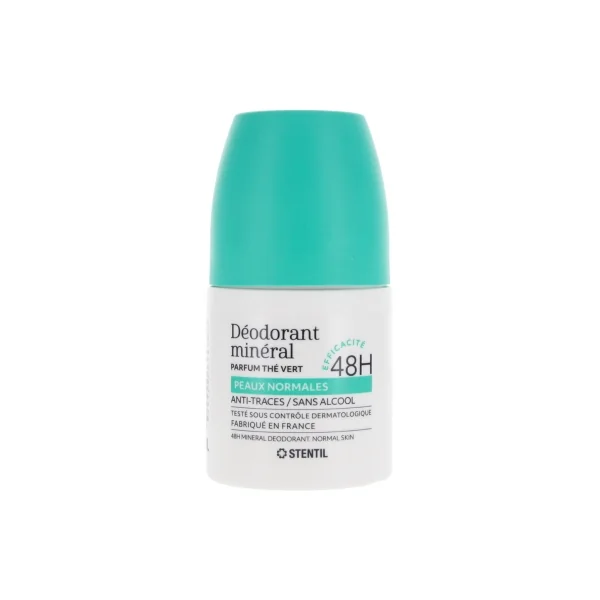 Stentil Déodorant Minéral Peaux Normales 48H Roll-On 50 ml