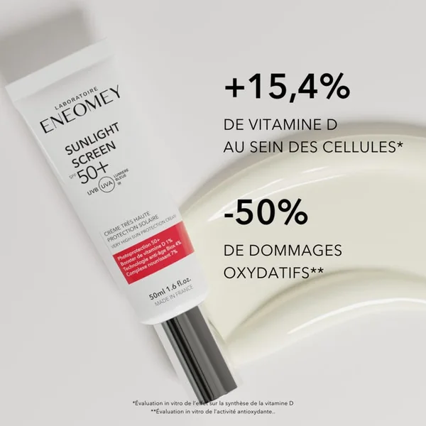 SUNLIGHT SCREEN SPF50+ - Crème Très Haute Protection Solaire - Visage - Tous Types de Peaux, 50ml