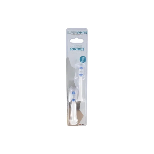 Superwhite 2 Recharges pour Brosse à Dents Sonique Souple - Couleur : Blanc