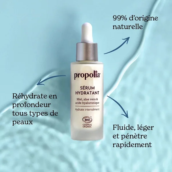 Sérum Hydratant BIO - Miel, Aloe vera & Acide hyaluronique