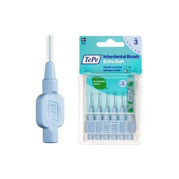 TePe Brossettes Interdentaires Extra Souples 6 Unités - Taille : 3 : 0,6 mm