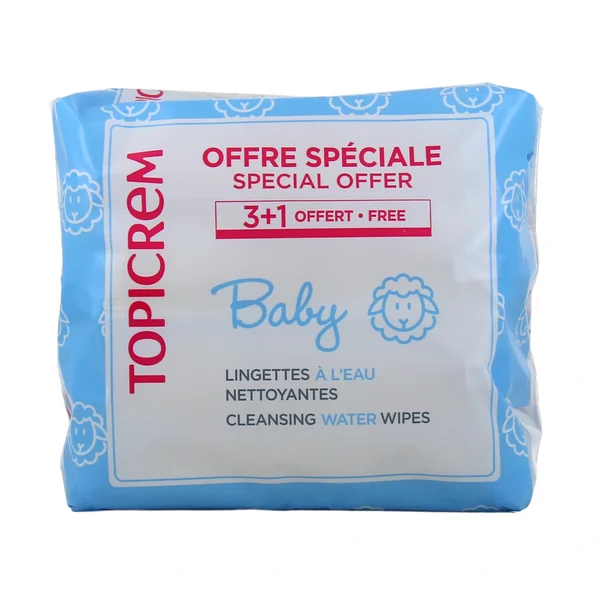 Topicrem Baby Lingettes à l'Eau Nettoyantes