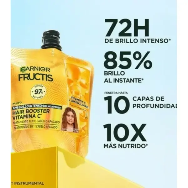 Traitement 3-en-1 Hair Booster à la Vitamine C 72H de Brillance Fructis de Garnier
