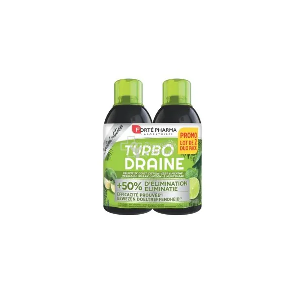 Turbodraine Menthe - Citron Vert 2 x 500 ml