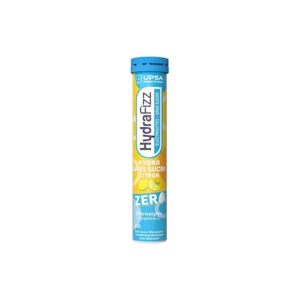 UPSA Hydrafizz Hydra Sans Sucre 16 Comprimés Effervescents - Saveur : Citron
