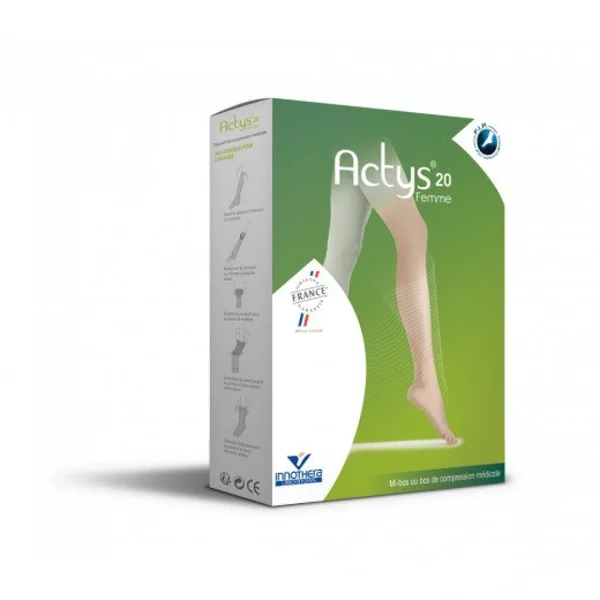 Varisma Actys 20 Chaussettes de Contention Femme Pieds Ouverts Classe 2