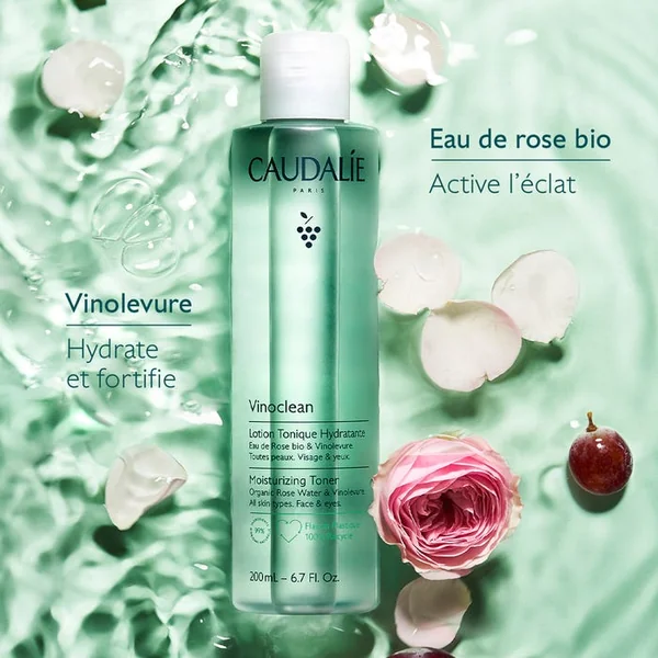VINOCLEAN - Lotion Tonique Hydratante - Visage et Yeux - Tous Types de Peaux, 400ml